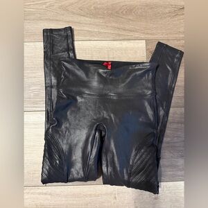 SPANX Shiny Black Leggings